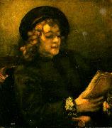 Rembrandt van rijn portratt av titus France oil painting artist